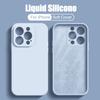 Роскошный однотонный чехол для телефона из жидкого силикона для iPhone 14 Pro Max 13 12 11 XS XR X Mini 7 8 Plus SE 6S, противоударный мягкий чехол