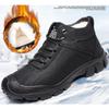 Осенне-зимние мужские утолщенные водонепроницаемые высокие зимние ботинки для отдыха на природе повседневная спортивная обувь удобная дышащая обувь