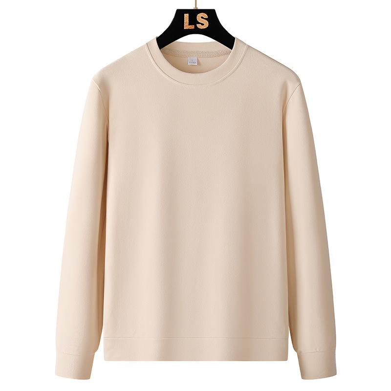 Мужская осенне-зимняя флисовая толстовка с круглым вырезом и флисовой футболкой с длинным рукавом Корейская версия повседневной толстовки с капюшоном Trend Fashion Base Top