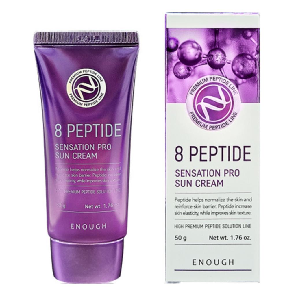ENOUGH 8 Peptide Sensation Pro Sun Cream SPF50+ PA++++ 50g (3 OPTIONS) +RANDOM GIFT