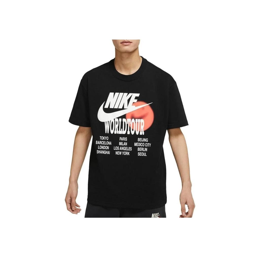 Nike Alphabet Logo Pullover Sport Casual Short Sleeve T-Shirt Men Tops Black DO2032-010