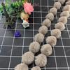 Кружевная отделка и меховой помпон из искусственной норки по краю для рукоделия и одежды
