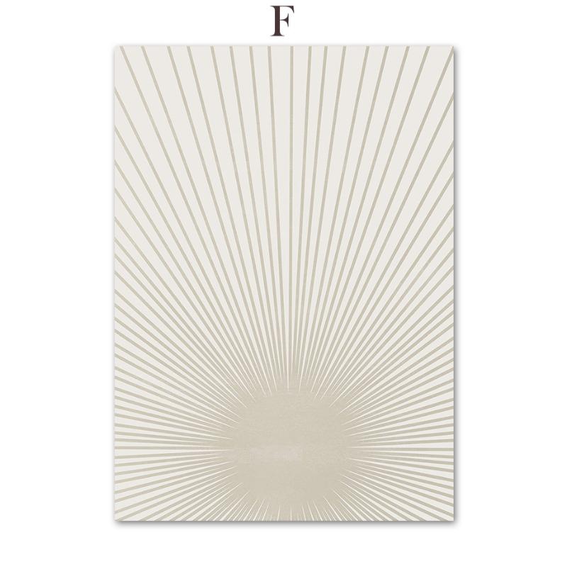 Бохо Гора Солнце Луна Радуга Лист Геометрия Настенная Живопись Холст Абстрактные Плакаты И Принты Картины Для Декора Гостиной