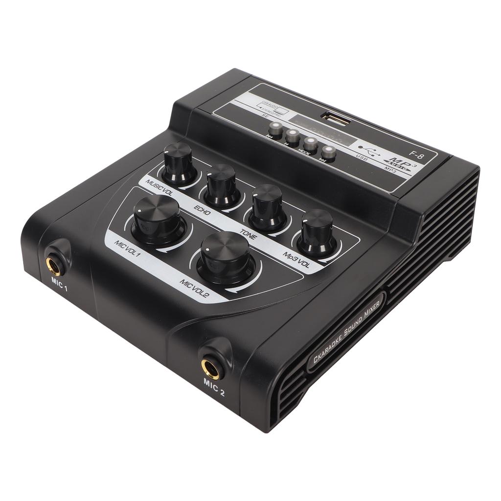 Мини-звуковой микшер, портативный, двойной источник питания, поддержка Bluetooth, запись, воспроизведение MP3, небольшое караоке