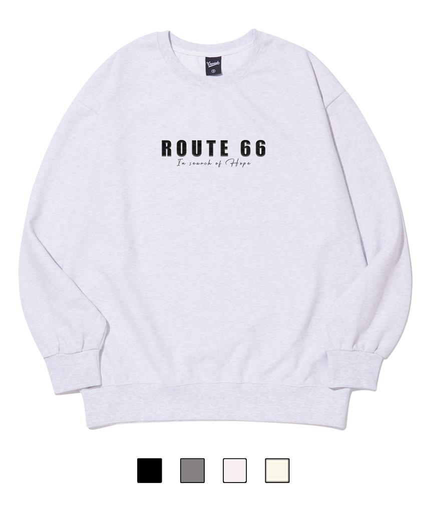 CREAM SODA LAB Sign Route 66 Sweatshirt (Type A)