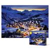 Красивые сумерки на курорте во Французских Альпах - пазл из 1000 деталей, популярный корейский пазл