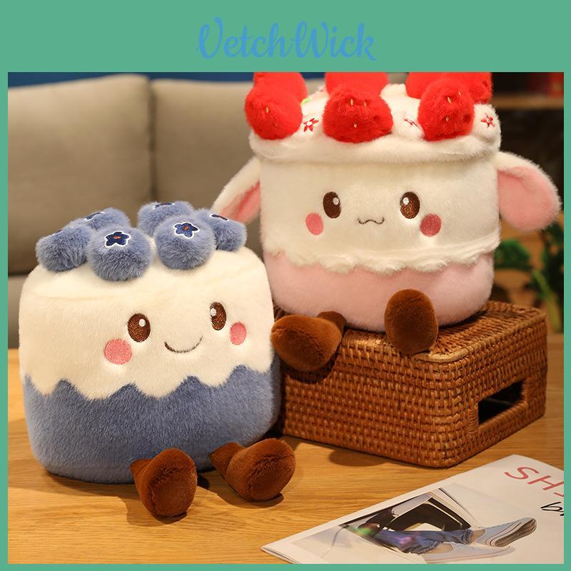 Soft Plush Fruit Cake Doll With Pp Cotton For Gift Giving And Room Decor