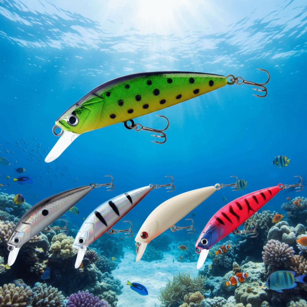 5pcs/box Slow Sinking Artificial Fishing Bait Luminous Fishing Lures Hooks Beach Boat Fishing