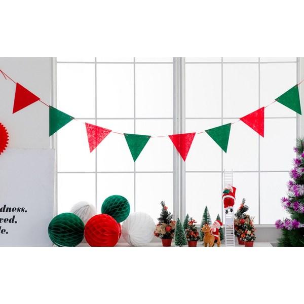 Party Show Christmas Felt Triangle Garland Pattern 4p