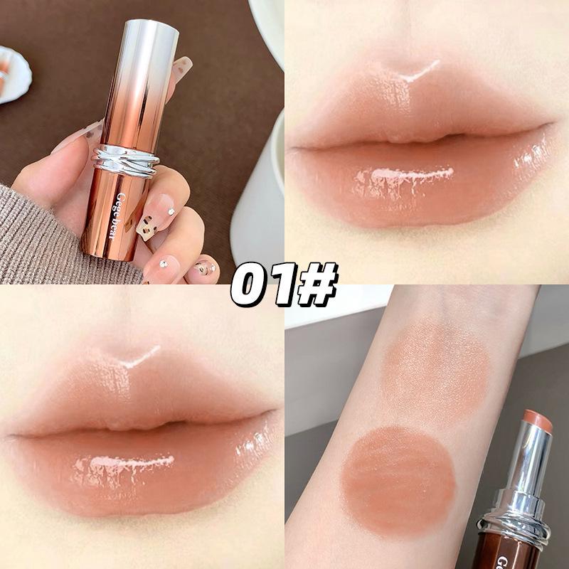 Помада «Медвежонок Геге»: Зеркальный блеск, Увлажняющая эссенция, Уменьшает морщинки на губах, Придает губам сияние, Идеально для вечеринок и студентов