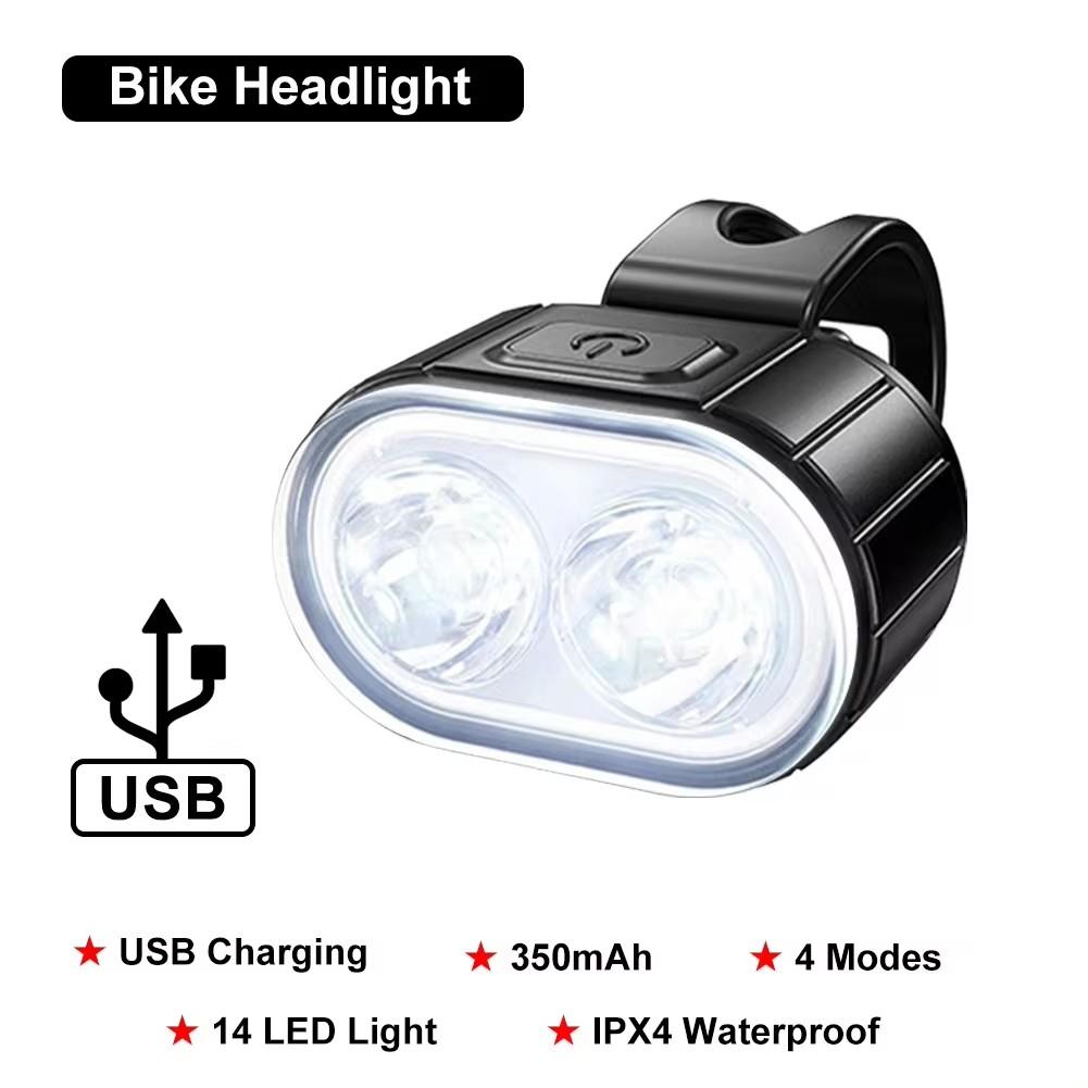 Bike Light Set Powerful USB Rechargeable Bicycle Lamp Bright Front/Rear/Pair Lights MTB Road Cycling Lighting Flashlight Lantern 7