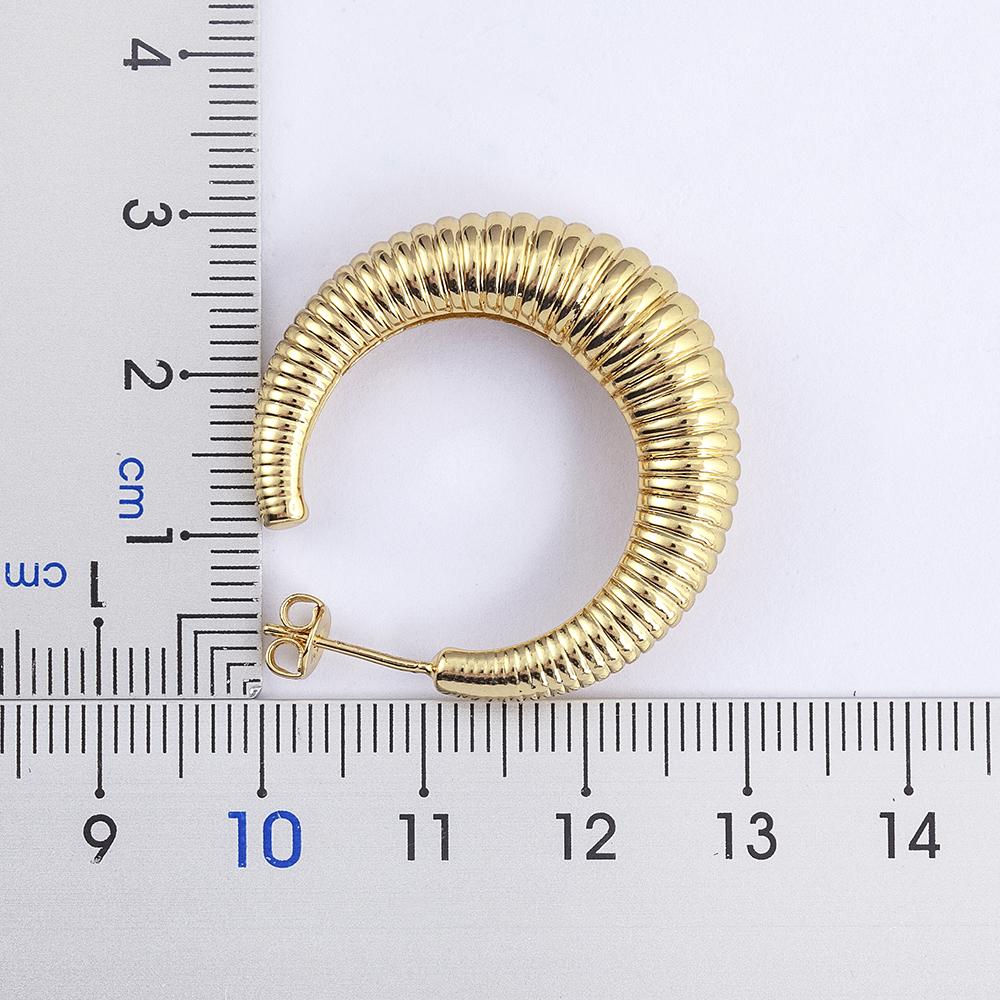 Nidin Top Quality 2 Colors Geometric Crescent Shape Adjustable Earrings Cubic Zirconia Women Retro Jewelry Classic Party Gift