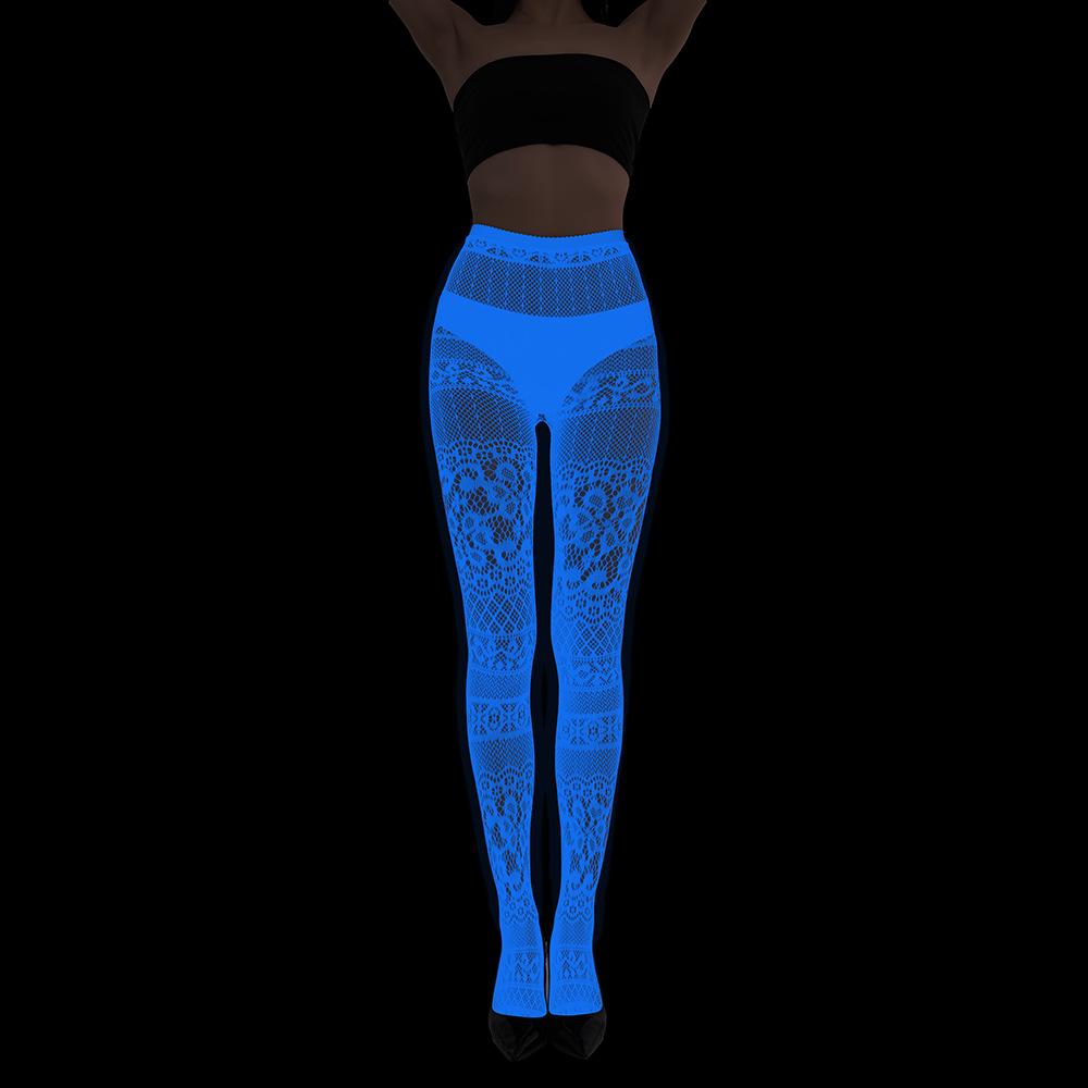 Колготки из сетчатого кружева Blue Light Luminous - сексуальные чулки с татуировкой в европейском и американском стиле