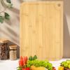Бамбуковые разделочные доски для кухни. Двусторонняя разделочная доска. Большая многофункциональная разделочная доска для фруктов и овощей. Доска для колбасных изделий.
