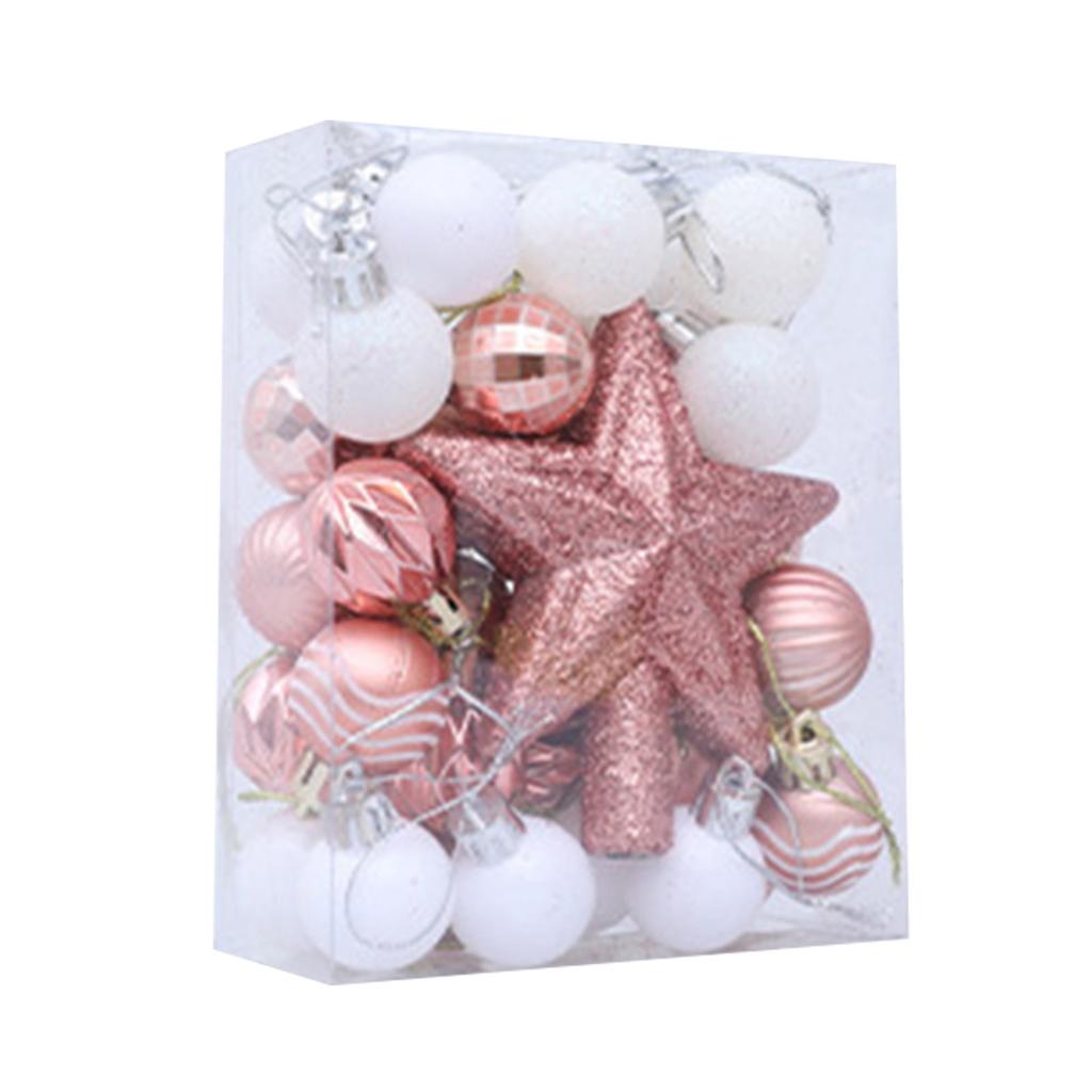 Набор елочных шаров, разноцветные, с блестками, дизайн звезды, праздничный, новогодний, аксессуар для украшения рождественской елки, ассорти