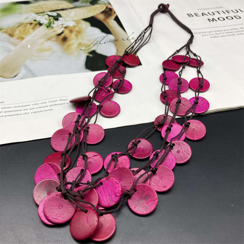 Bohemian Beach Necklace Necklace fashion Anti-Allergy Ornament Retro style