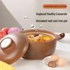 Shiny Home Clay Casserole Stew Pot 4L