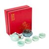 Guochao Ceramic Tea Set, One Pot, Two Cups and Four Cups Travel Gift Box Set.