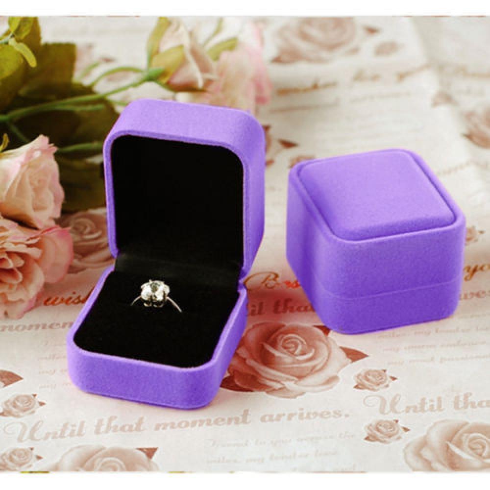Organizer Case Jewelry Storage Velvet Display Ring Box