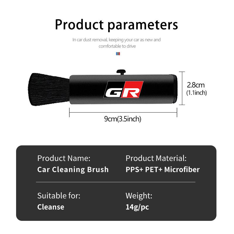 For Toyota Retractable Car Air Vent Detailing Cleaning Brush Dust Remover Brush Crown GR Corolla YARIS Auris C-HR Hilux Vios