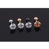 2Pcs Medical Titanium Steel Zircon Ear Studs Korean Girls Men's Diamond Earrings Fashion Ear Bone Studs