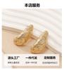 European and American jewelry woven plaid curved water drop retro design women's earrings alloy earrings