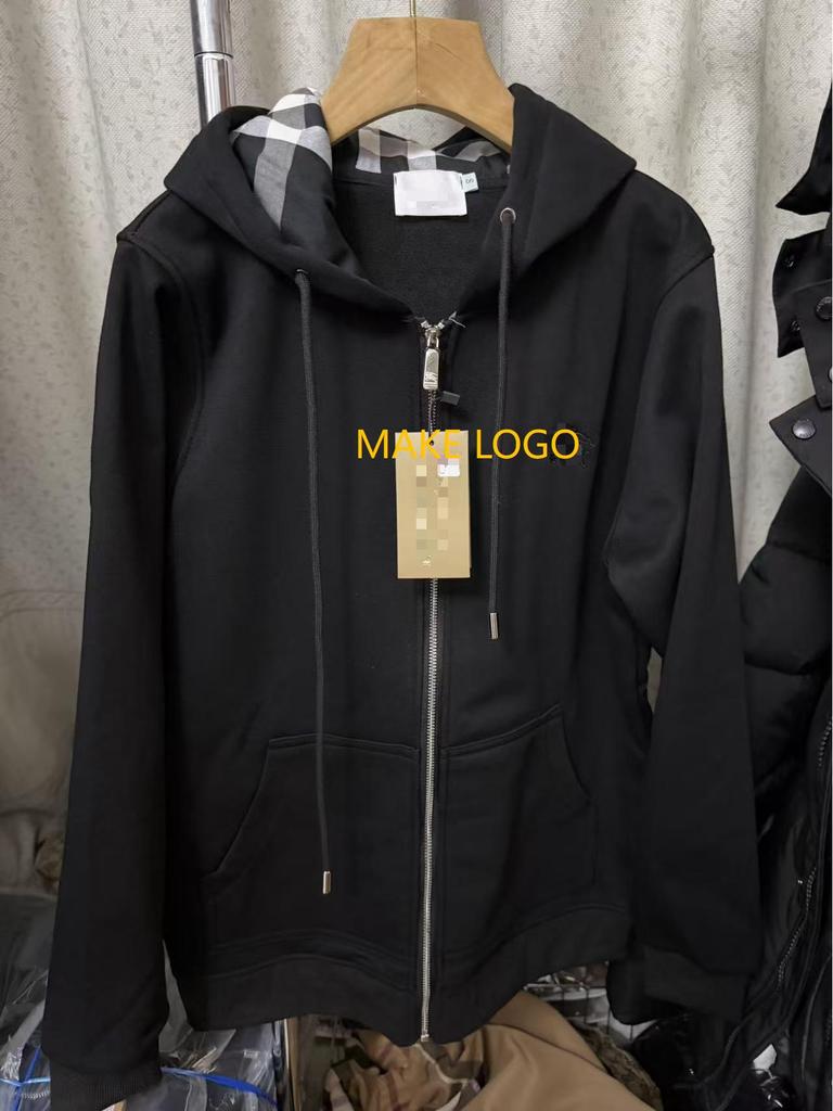 Высококачественная мужская толстовка с капюшоном в британском стиле с вышитым логотипом - Европейские размеры, Осенне-зимняя куртка
