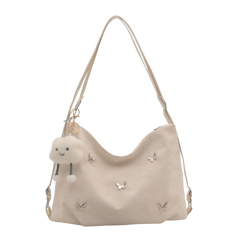 Trendy Soft Leather Large Capacity Women Backpack Chic Crossbody Bag With Phone Pocket