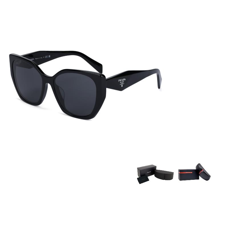 Prada Irregular Frame Sunglasses Women sunglasses Black 0PR19ZSF1AB5S056