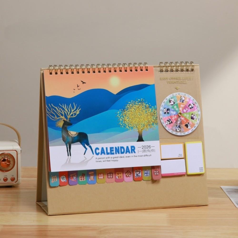 Month Date Display 2026 Desk Calendar Chinese New Year Style Monthly Planner Daily Planning