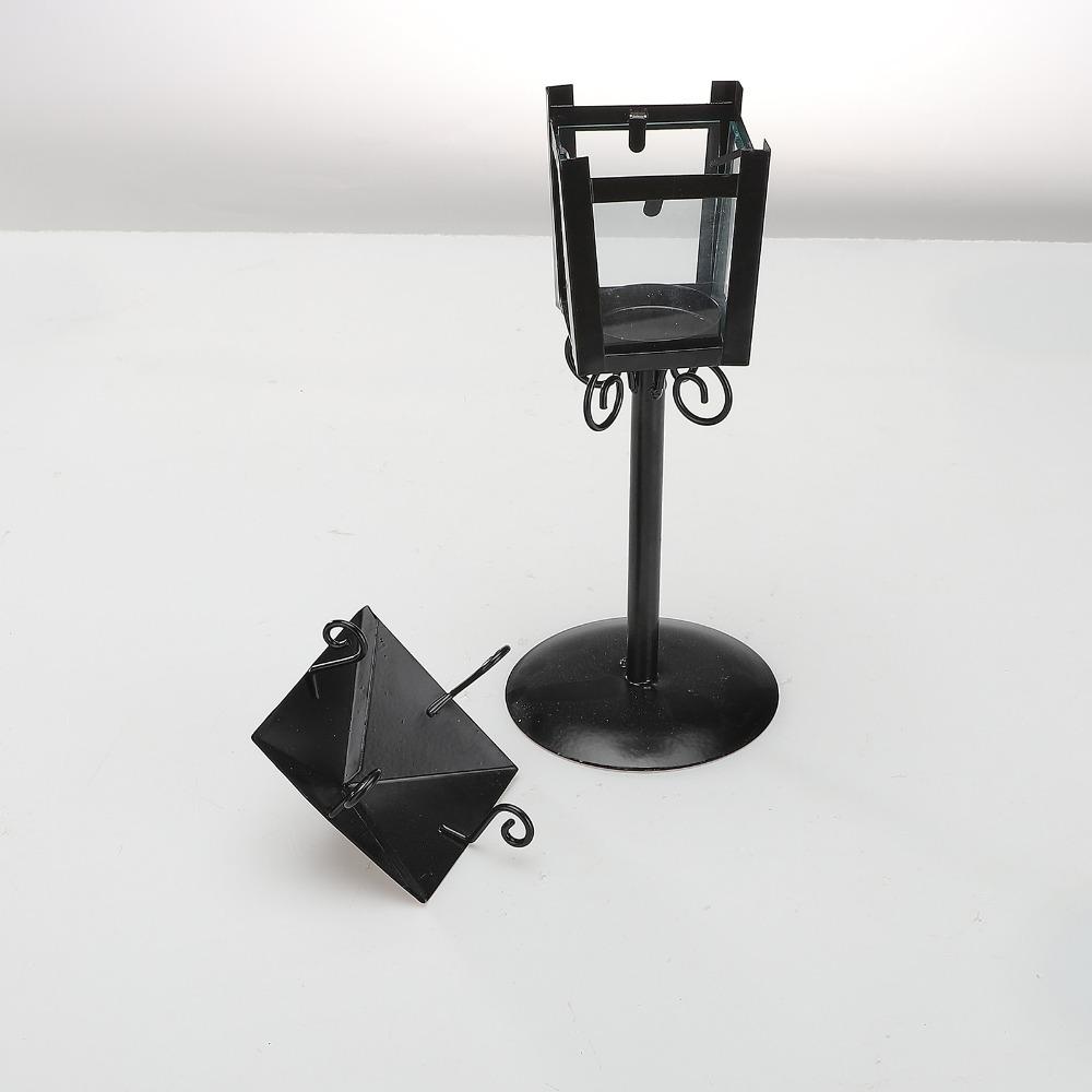 Hollow-Out Design Decorative Candlestick Holder Black Creative Candle Cup Dining Room Decor