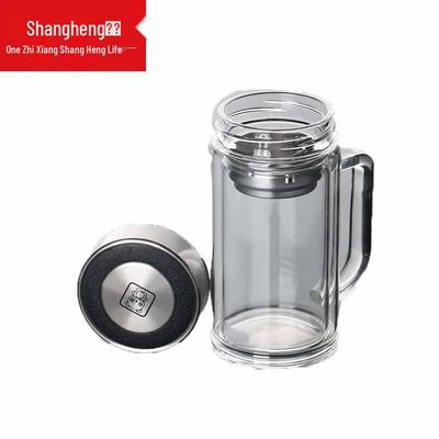 Двухстенная стеклянная чайная чашка Shangheng 400 мл