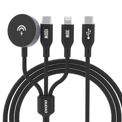 Кабель 3в1 USBC Зарядное устройство Lightning для iPhone для Apple Watch PD 100 Вт 12 м Черный