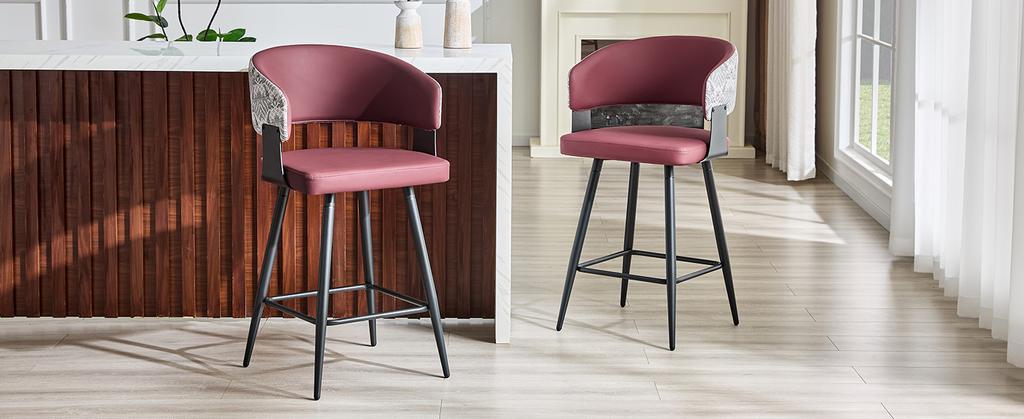 Modern upholstered dining chair with backrest and armrests, minimalist restaurant chair for home, kitchen, hotel, showroom, mid-century style