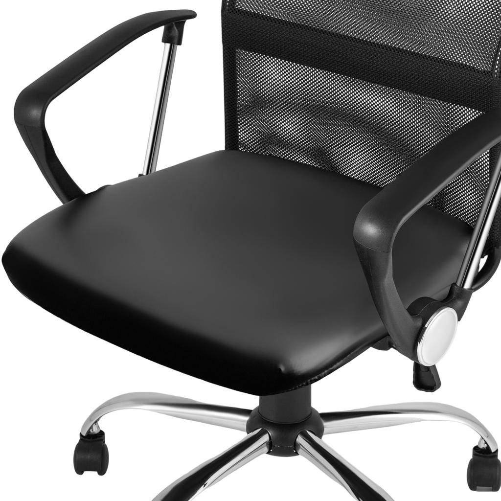 Office Desk Chair Seat Covers Waterproof Oil-Proof PU Leather High Chair Cover Stretch Computer Chair Slipcovers