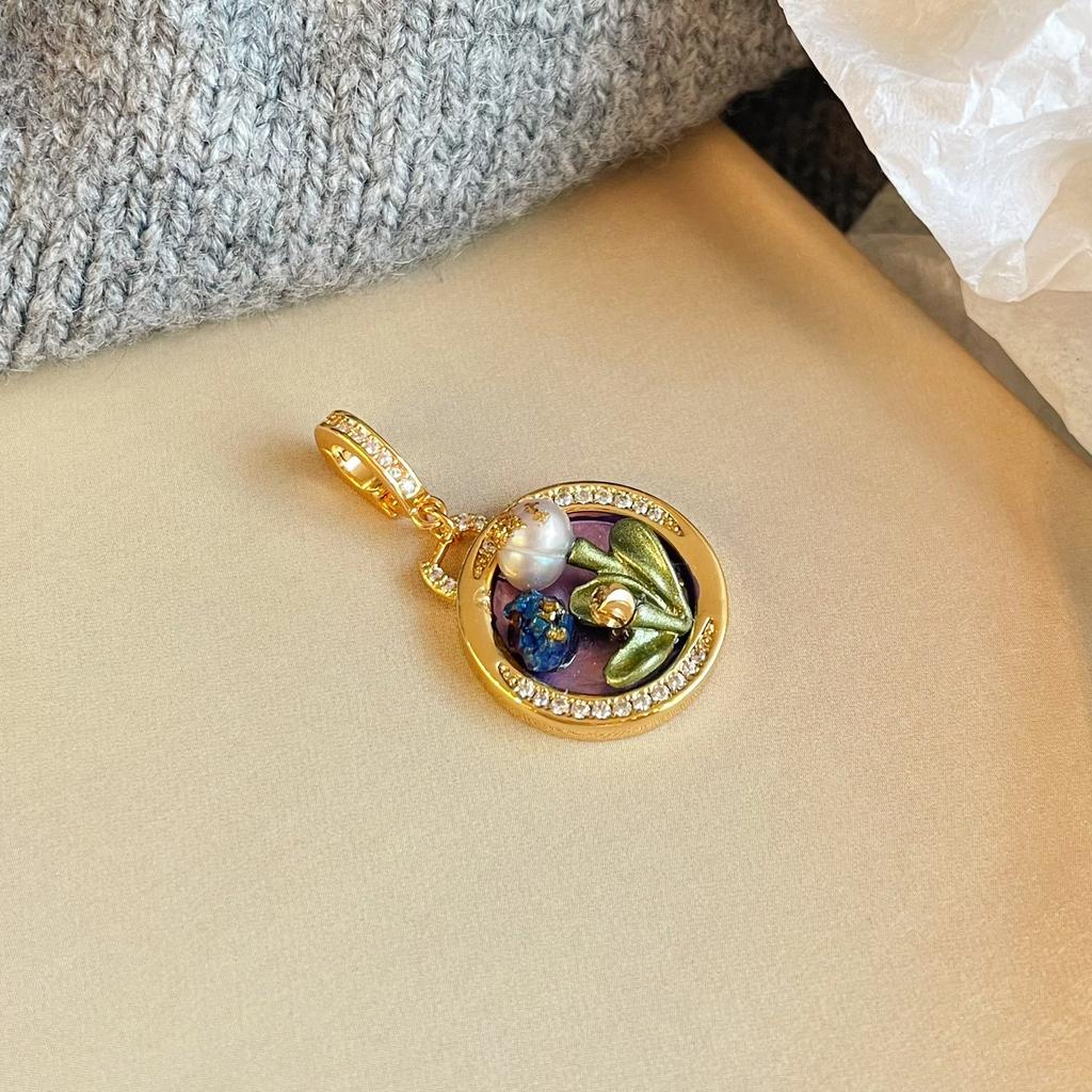 NALA Nala оригинальный дизайн ожерелье с капельной глазурью, роспись одиночный кулон без цепочки, универсальная ниша, подвеска с универсальной застежкой