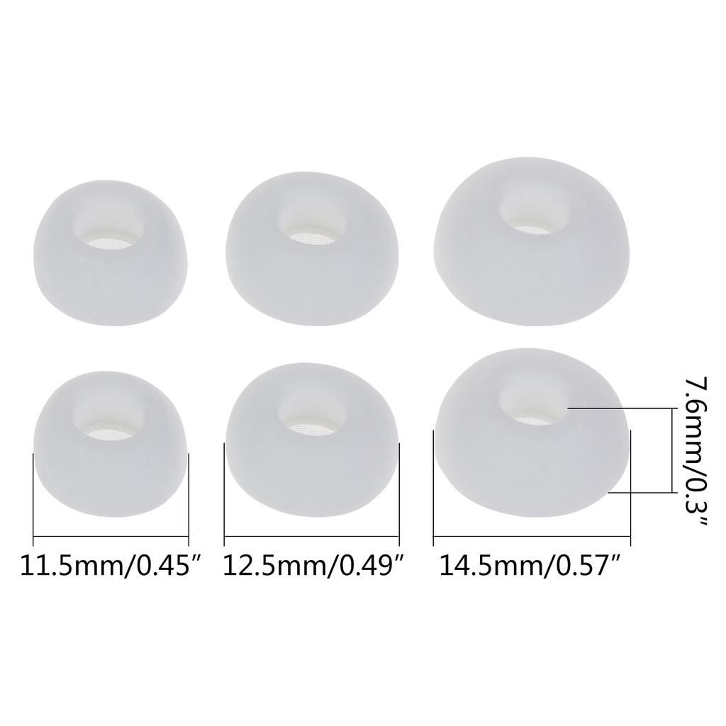 3Pairs Soft Silicone Earbuds Earphone Tips Earplug Cover for Airpods Pro L/M/S 3 Size Headphone Eartips for Airpods