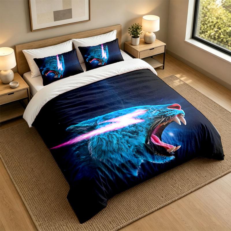 3Pcs Bedding SetMr Beast Soft Bed Sheet and Two Pillowcases Home Bedroom Decor
