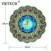 Mandala Luminous Diamond Painting Clock DIY Full Drill Special Shape Diamond Painting Cross Stitch Wall Clock Home Decor Gift