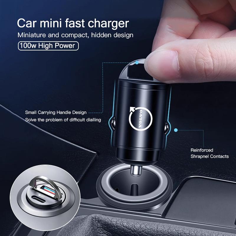Автомобильное зарядное устройство USB Type-C для телефона, скрытый, быстрая зарядка, переходник для Volvo Rdesign V60 V40 XC90 S60 C30 XC60 V70 S90 Olestar AWD