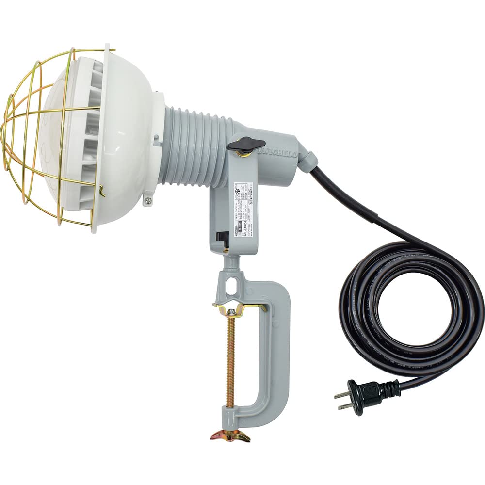 Nichido Kogyo AFL-4005J High-Spec Eco-Big LED Work Light, AFL Series, 40W Wide, Outdoor Use, with Vise, 0.75mm2 VCT X 2-Core, 5m Wire
