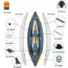 Decathlon Inflatable Fishing Kayak Canoe