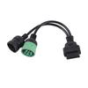 J1708 6 Pin J1939 9 Pin To OBD2 16 Pin Female Adapter Diagnostic Y Cable for Heavy Duty Trucks Buses Trailers