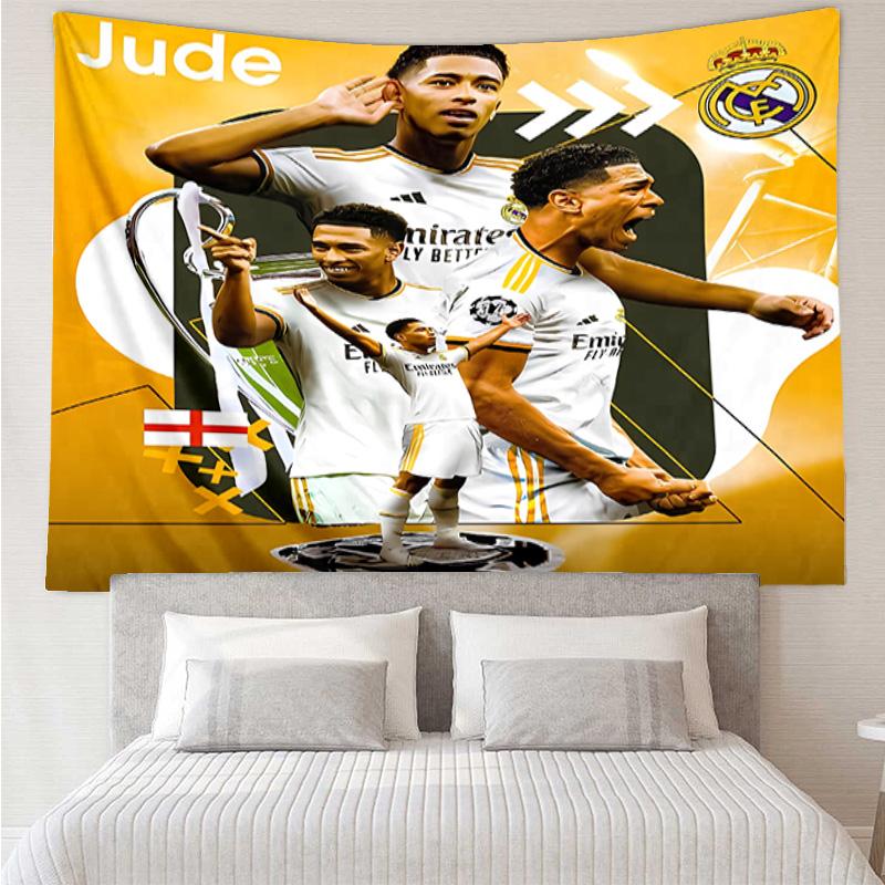 Jude Bellingham Tapestry for Bedroom Aesthetic Classroom Tapestries Wall Hanging for Living Room Dorm Office,Ideal Creative Gift