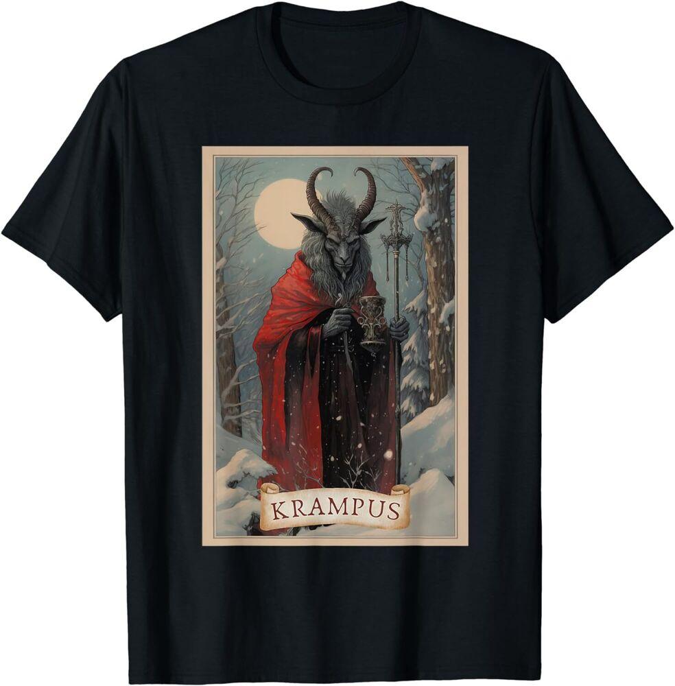 Krampus Tarot Card Design Xmas Hail Santa Christmas Clothing Unisex T-Shirt Unisex T-Shirt