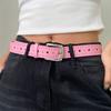 Punk Y2K Wide Belt Jeans Decor PU Leather Waistbands Fashion Rhinestone Waist Belt  Ladies
