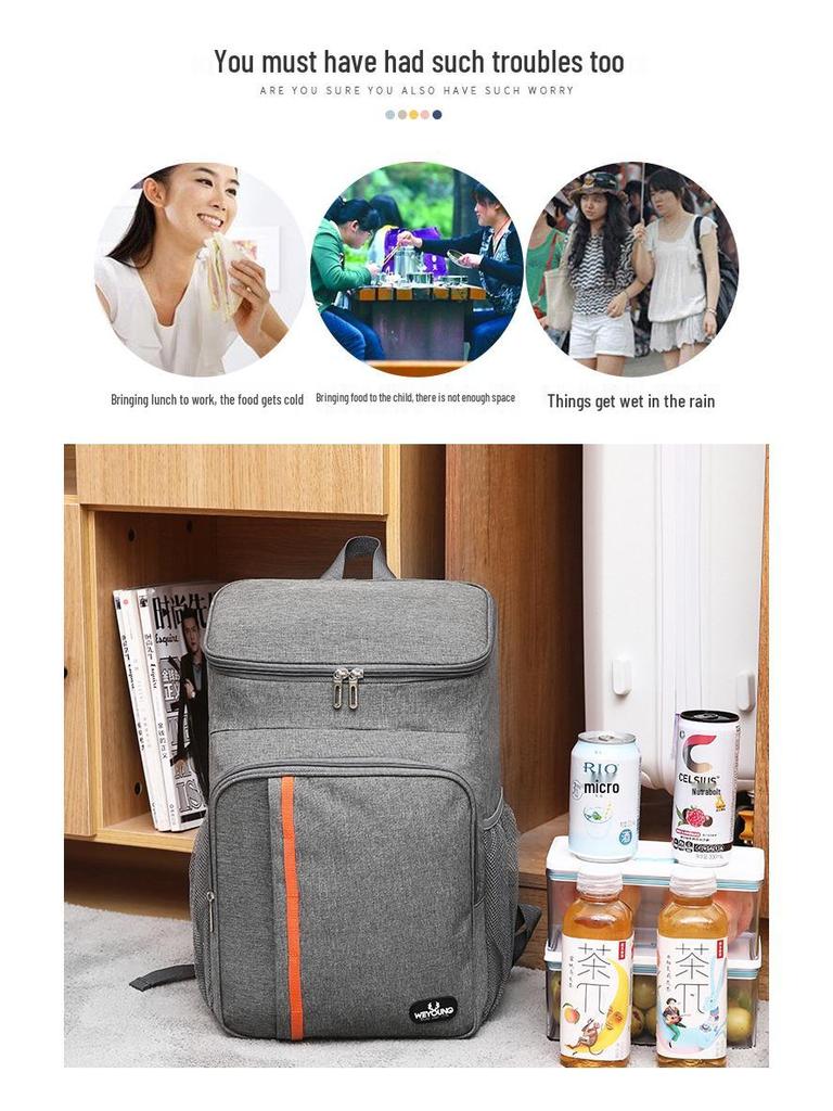 Водонепроницаемый термоизолированный рюкзак для пикника большой вместимости - Герметичная сумка-холодильник через плечо