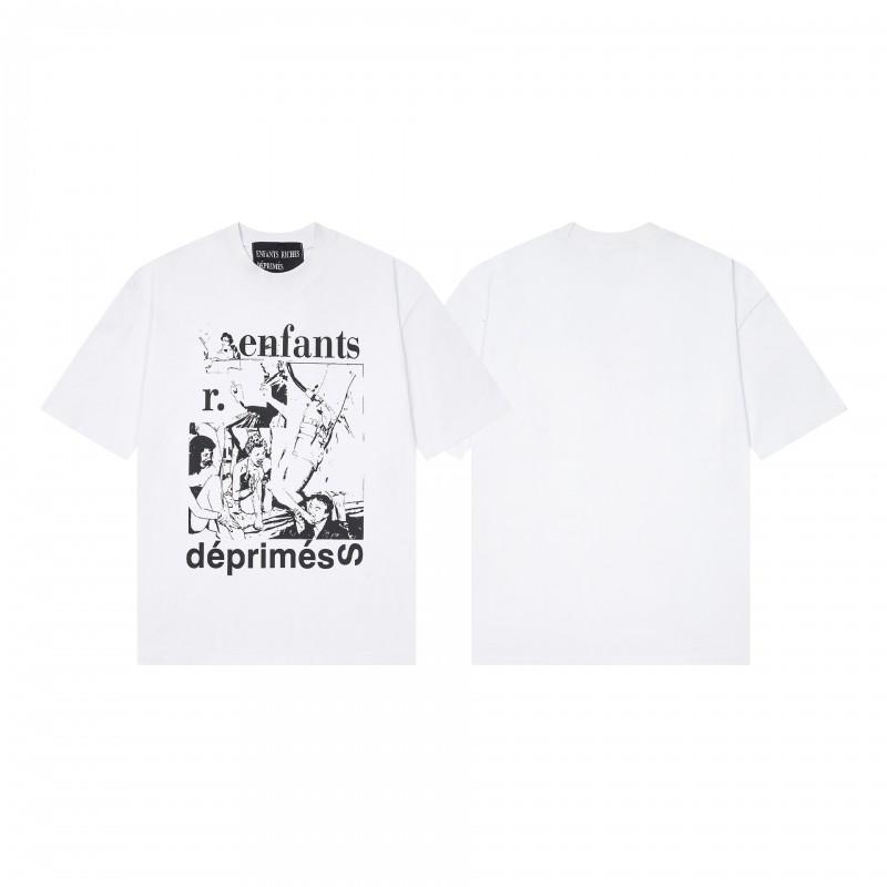 Unisex Oversized Cotton T-Shirt With Vintage Letter Print Art Portrait Design Loose Fit Casual Wear