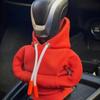Fashion Hoodie Car Cute Cartoon Gear Shift Knob Cover Gearshift Handle Gear Lever Decorative Hoodie Cover Auto Interior Accessor