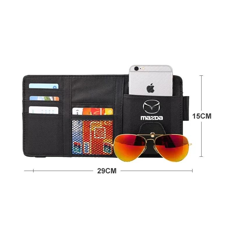 2025 Горячий Органайзер на Козырек Автомобиля Держатель для Солнечных Очков на Козырек Аксессуары для Козырька Для Mazda 2 3 4 5 6 7 8 323 626 MX3 MX5 Axela CX5 CX7